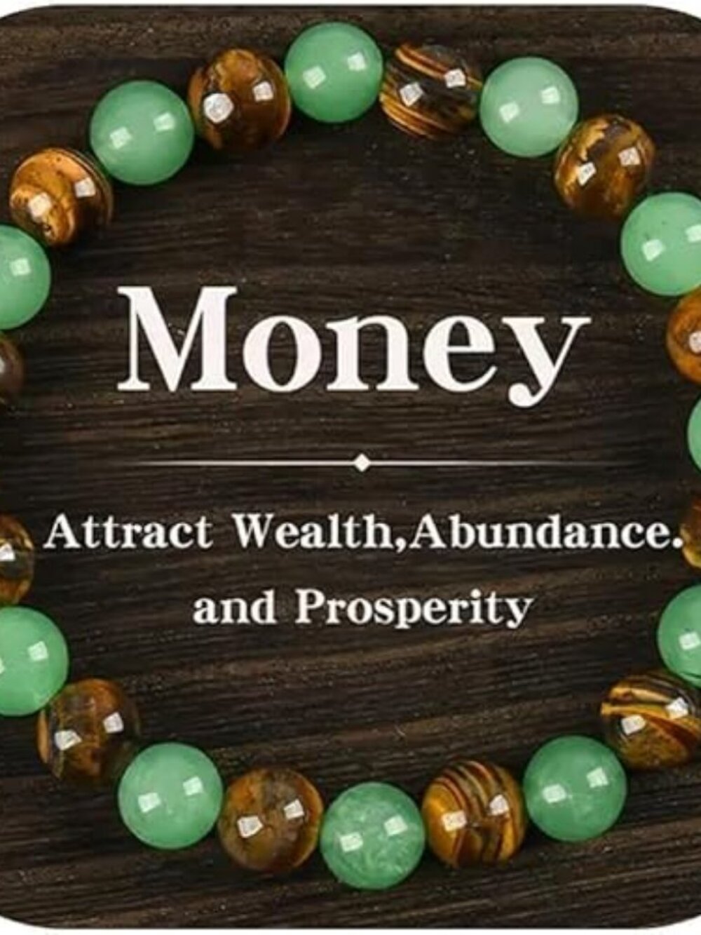Money Bracelet for Women – Jade & Tiger Eye Feng Shui Crystal Wealth, Luck